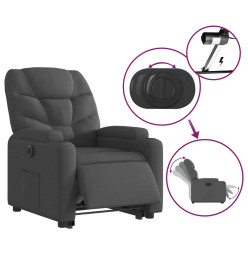 Fauteuil inclinable électrique gris foncé tissu