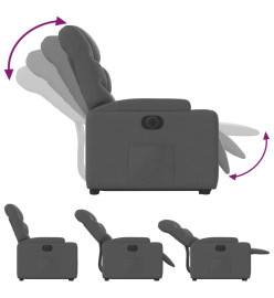 Fauteuil inclinable électrique gris foncé tissu