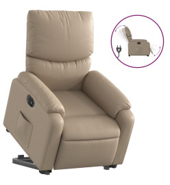 Fauteuil inclinable électrique cappuccino similicuir