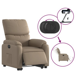 Fauteuil inclinable électrique cappuccino similicuir