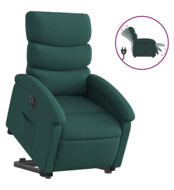 Fauteuil inclinable électrique vert foncé tissu