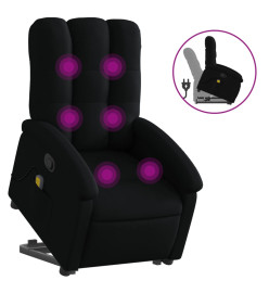 Fauteuil de massage inclinable Noir Tissu