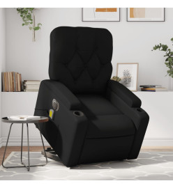 Fauteuil inclinable de massage électrique noir similicuir