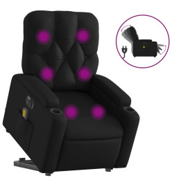 Fauteuil inclinable de massage électrique noir similicuir