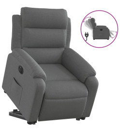 Fauteuil inclinable électrique gris foncé tissu