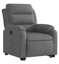 Fauteuil inclinable électrique gris foncé tissu