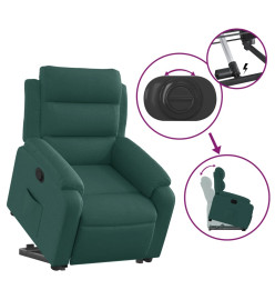 Fauteuil inclinable vert foncé tissu