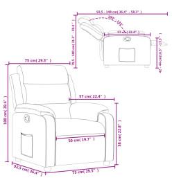 Fauteuil inclinable Vert foncé Tissu