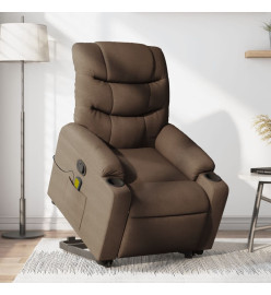 Fauteuil de massage inclinable Marron Tissu