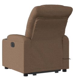 Fauteuil de massage inclinable Marron Tissu