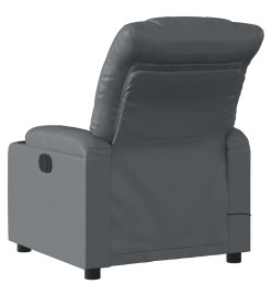 Fauteuil de massage inclinable électrique gris similicuir