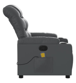 Fauteuil de massage inclinable Gris Similicuir