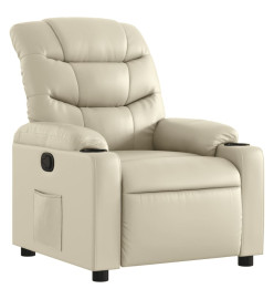 Fauteuil inclinable Crème Similicuir