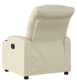 Fauteuil inclinable Crème Similicuir