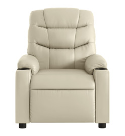 Fauteuil inclinable Crème Similicuir