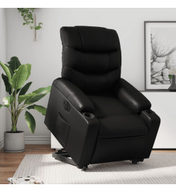 Fauteuil inclinable électrique noir similicuir