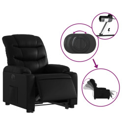 Fauteuil inclinable électrique noir similicuir