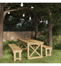 Mobilier de salle à manger de jardin 3 pcs Bois de pin imprégné