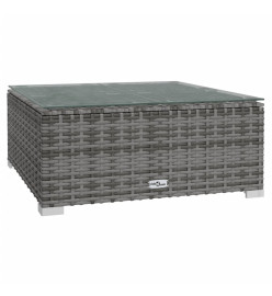 Salon de jardin 10 pcs avec coussins Gris Résine tressée