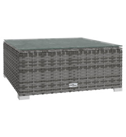 Salon de jardin 10 pcs avec coussins Résine tressée Gris