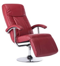 Fauteuil TV Rouge bordeaux Similicuir