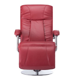 Fauteuil TV Rouge bordeaux Similicuir