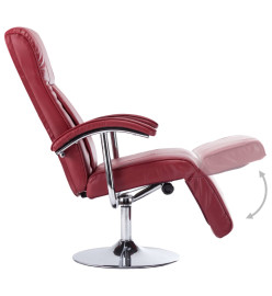 Fauteuil TV Rouge bordeaux Similicuir