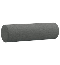 Canapé 2 places avec oreillers gris foncé 120 cm tissu