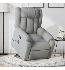 Fauteuil de massage inclinable Gris clair Tissu