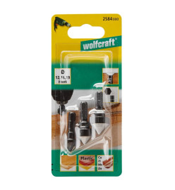 wolfcraft Ensemble de mèches coniques 3 pcs Acier 2584000