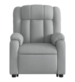 Fauteuil inclinable de massage électrique Gris clair Tissu