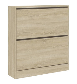 Armoire à chaussures chêne sonoma 80x21x87,5 cm bois ingénierie