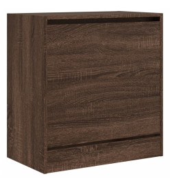 Armoire à chaussures chêne marron 60x34x63,5 cm bois ingénierie