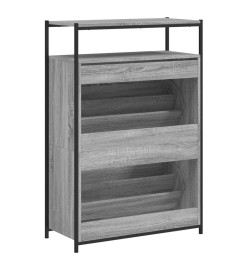 Armoire à chaussures sonoma gris 75x34x112 cm bois d'ingénierie