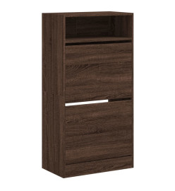 Armoire à chaussures chêne marron 60x34x116cm bois d'ingénierie