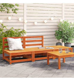 Canapé de jardin sans accoudoirs repose-pieds bois pin massif