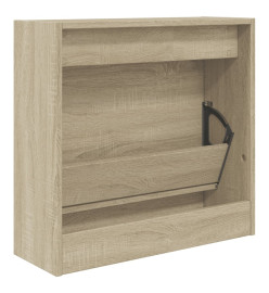 Armoire à chaussures chêne sonoma 60x21x57 cm bois d'ingénierie