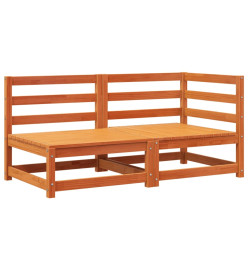 Canapé de jardin 2 places cire marron bois pin massif