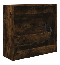 Armoire à chaussures chêne fumé 60x21x57 cm bois d'ingénierie