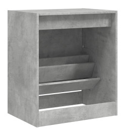 Armoire à chaussures gris béton 60x42x69 cm bois d'ingénierie