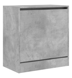 Armoire à chaussures gris béton 60x34x63,5 cm bois d'ingénierie