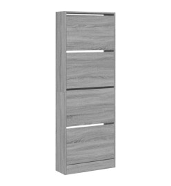 Armoire à chaussures sonoma gris 60x21x163,5 cm bois ingénierie