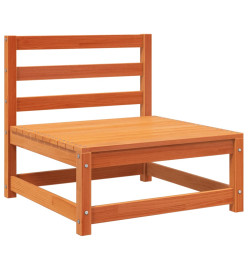 Canapé de jardin sans accoudoirs cire marron bois de pin massif