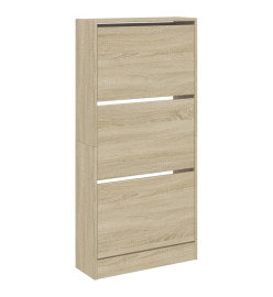 Armoire à chaussures chêne sonoma 60x21x125,5cm bois ingénierie