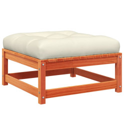 Repose-pieds de jardin avec coussins 2 pcs bois massif pin