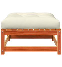 Repose-pieds de jardin avec coussins 2 pcs bois massif pin