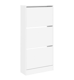 Armoire à chaussures blanc 60x21x125,5 cm bois d'ingénierie