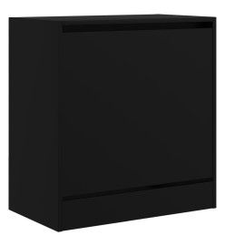 Armoire à chaussures noir 60x34x63,5 cm bois d'ingénierie