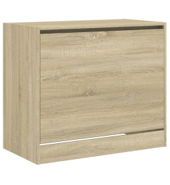 Armoire à chaussures chêne sonoma 80x42x69 cm bois d'ingénierie