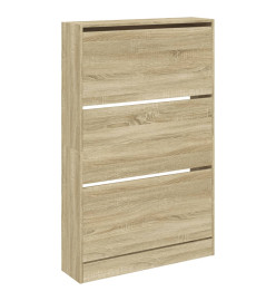 Armoire à chaussures chêne sonoma 80x21x125,5cm bois ingénierie